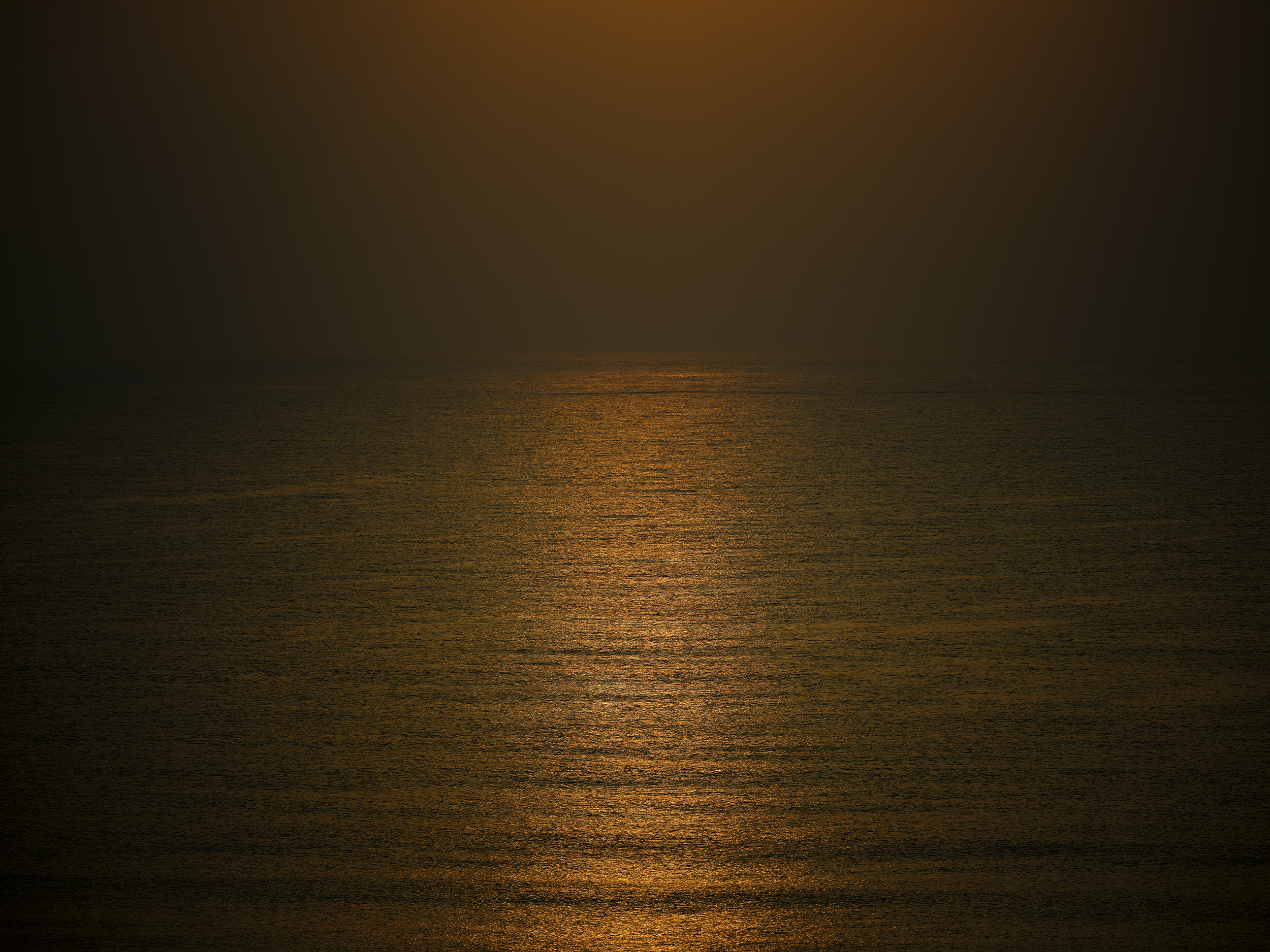 Ocean, sea, horizon, landscape, reflection, clouds