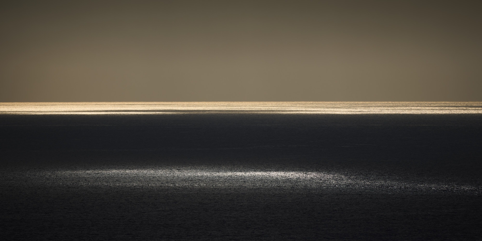 Ocean, sea, horizon, landscape, reflection, clouds, sky