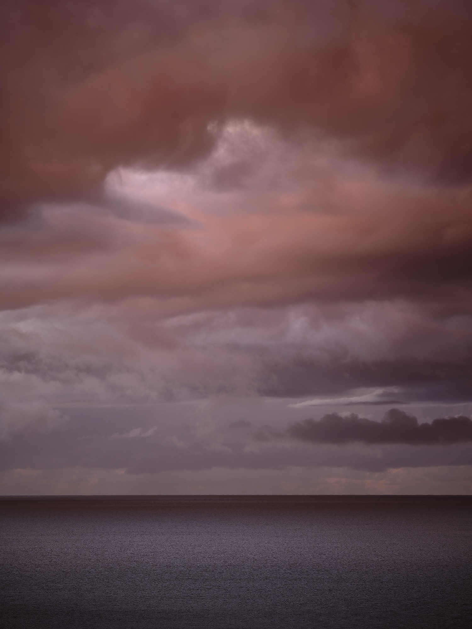 Ocean, sea, horizon, landscape, reflection, clouds, sky