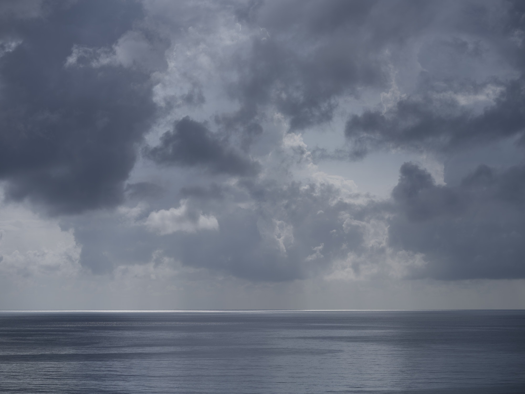 Ocean, sea, horizon, landscape, reflection, clouds, sky