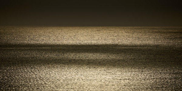 Ocean, sea, horizon, landscape, reflection, clouds