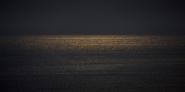Ocean, sea, horizon, landscape, reflection, clouds, sky