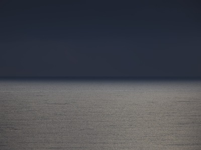 Ocean, sea, horizon, landscape, reflection, clouds, sky