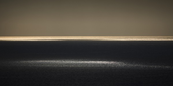 Ocean, sea, horizon, landscape, reflection, clouds, sky