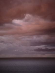 Ocean, sea, horizon, landscape, reflection, clouds, sky