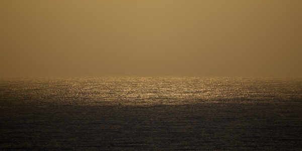 Ocean, sea, horizon, landscape, reflection, clouds, sky